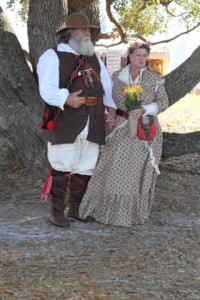 This is your typical 18th century bride and groom                                    